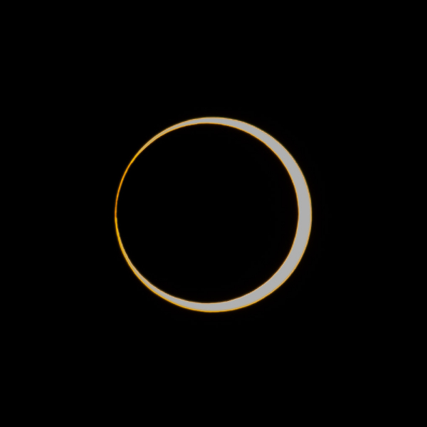 A photograph of a total solar eclipse