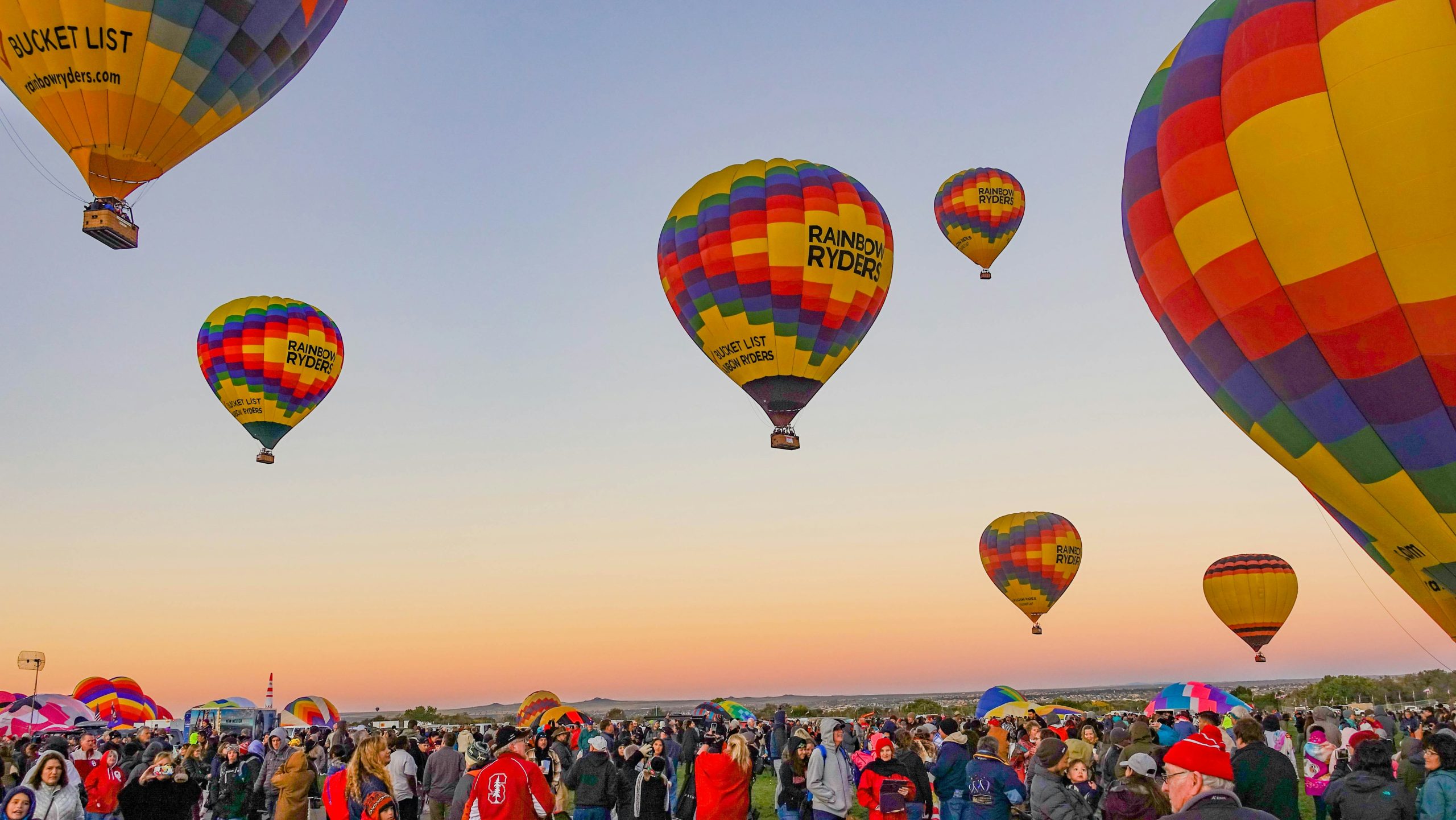 Hot Air Balloons over a festival in Albuquerque, United States