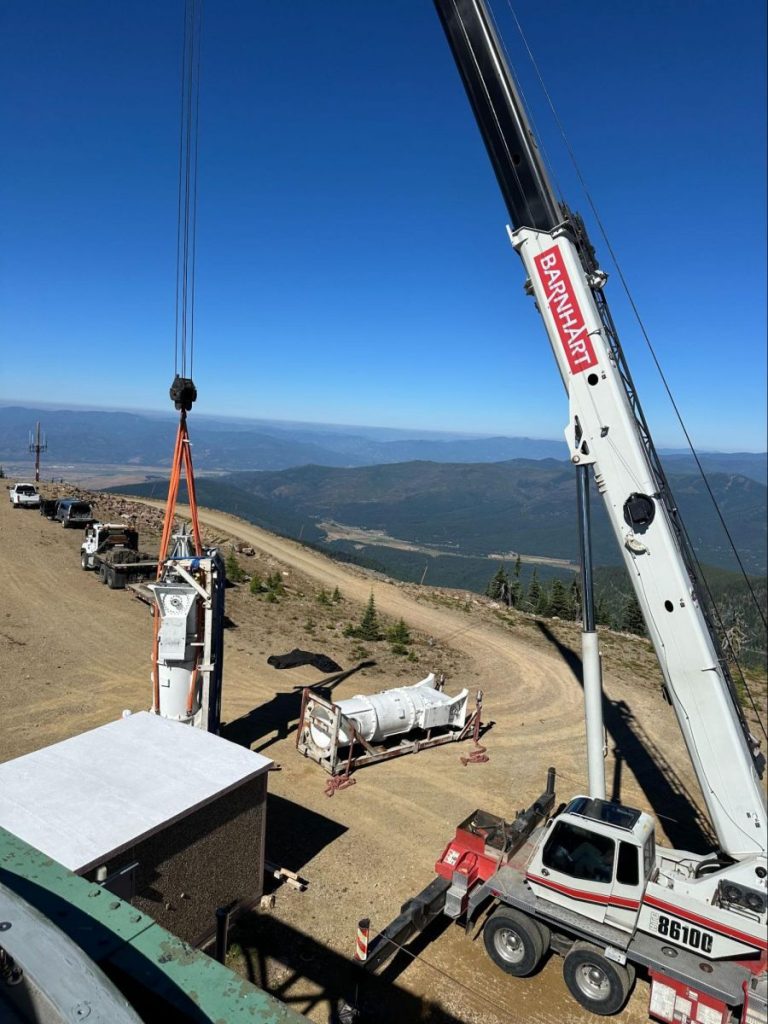 Pedestal removal at KMSX on 1 August 2024 (Image and Caption Credit: NOAA/NWS)