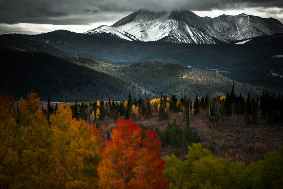 Stormy mountains in the fall. Picture by Nathan Anderson via Unsplash