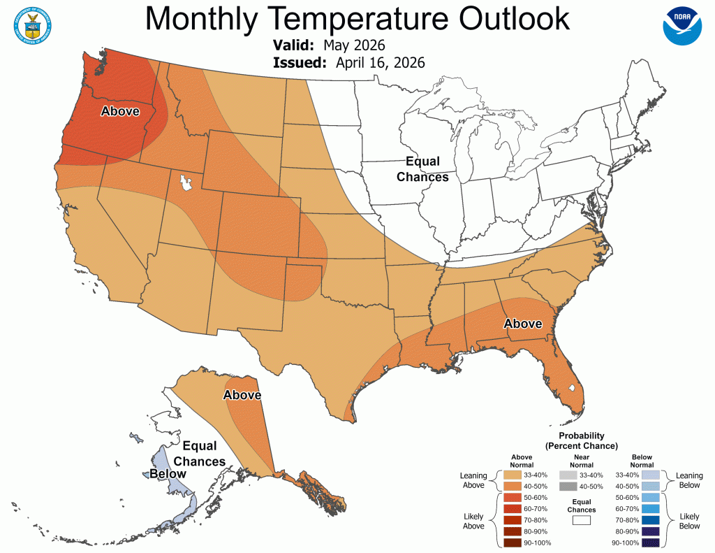Temperature Outlook for May 2026 - NOAA Climate Prediction Center